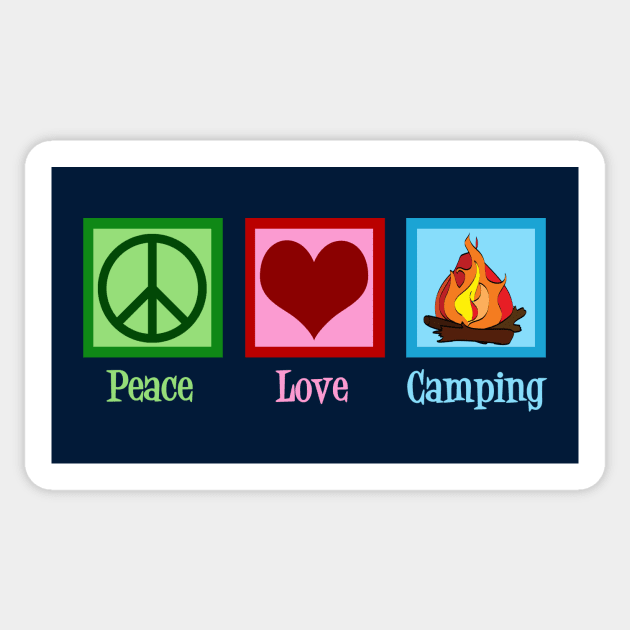 Cute Peace Love Camping Sticker by epiclovedesigns